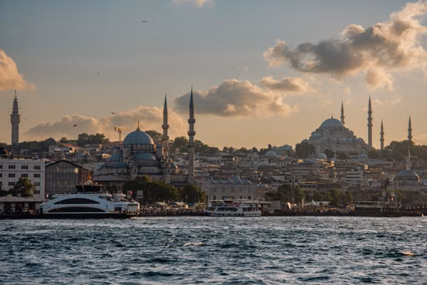 Istanbul skyline and mosques